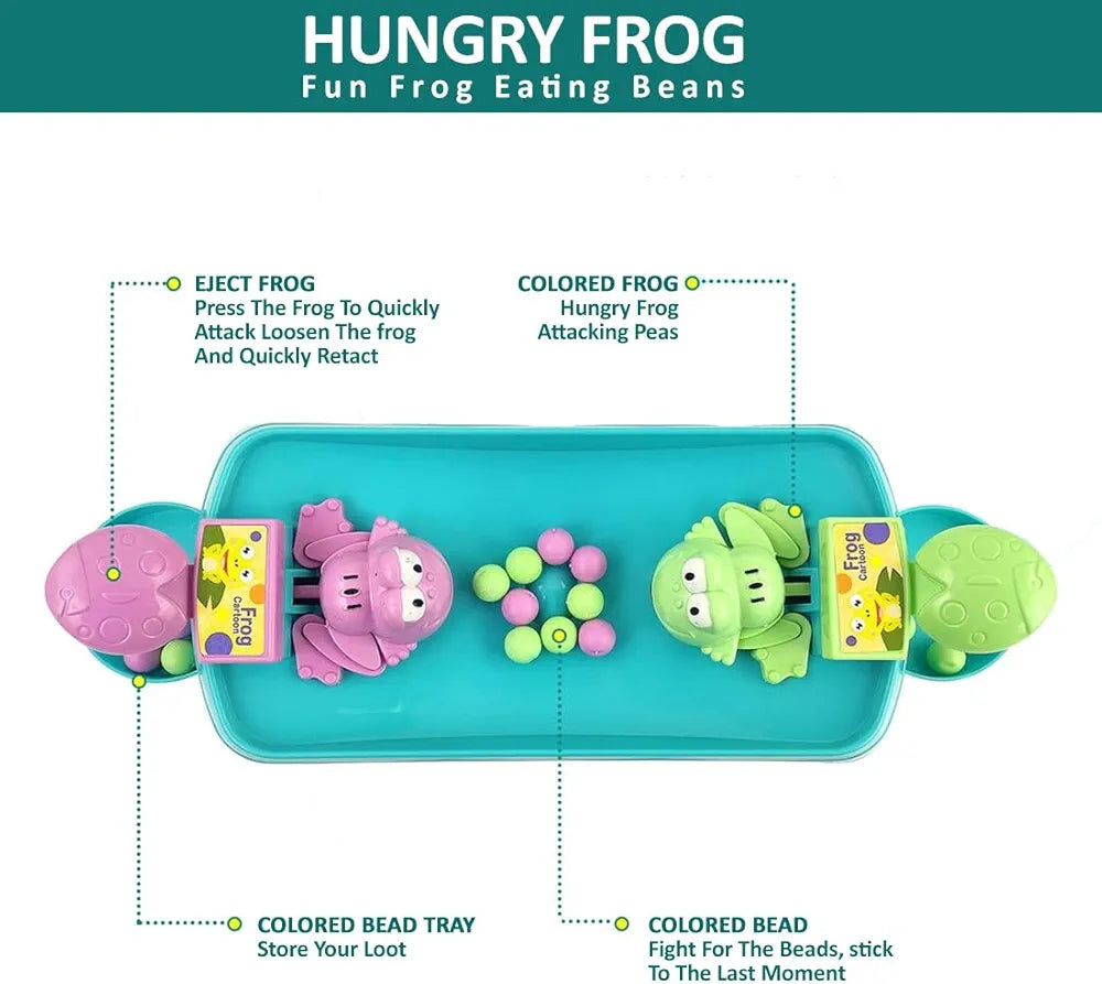 Frog Eat Beans Game-2 Player| Eat The Beans | Hungry Frog Game for Kids | Multiplayer Games | Game for 2 Players | Board Game