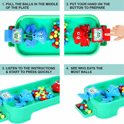 Frog Eat Beans Game-2 Player| Eat The Beans | Hungry Frog Game for Kids | Multiplayer Games | Game for 2 Players | Board Game